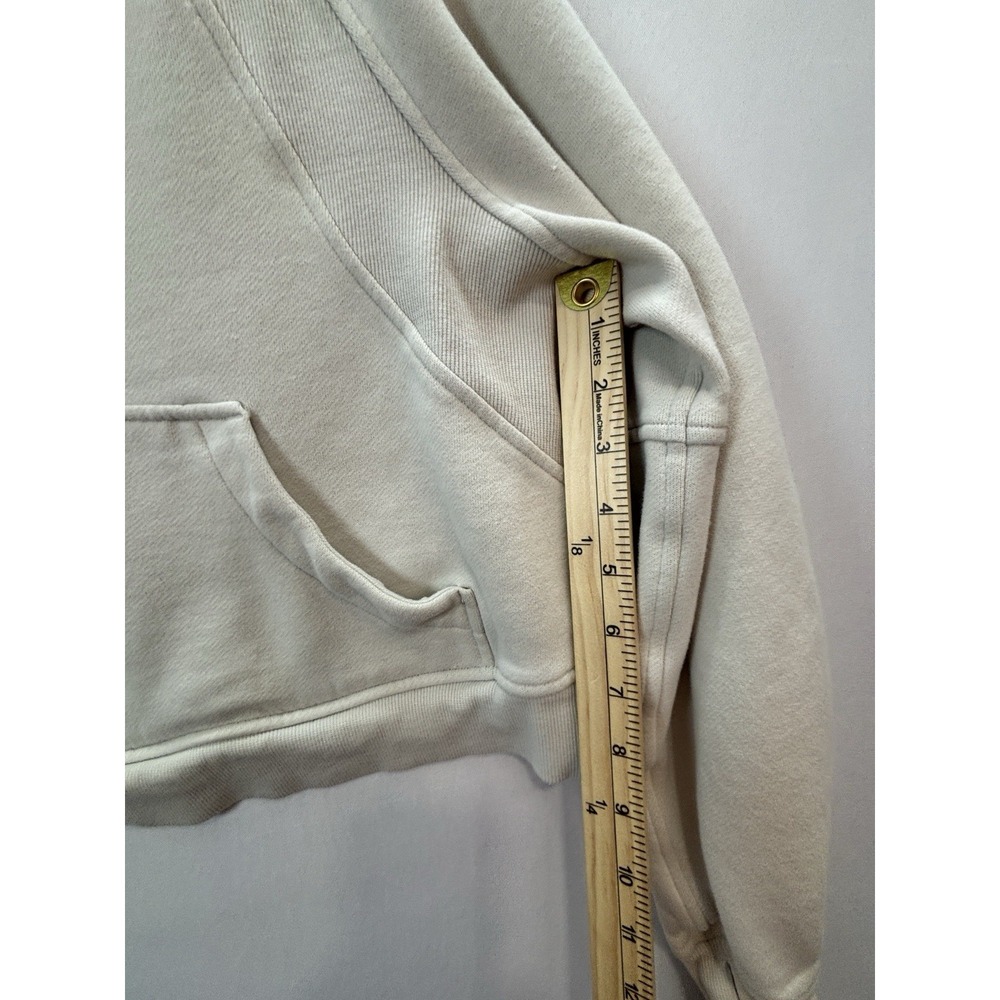 Lululemon Women Cream Scuba Oversized Half Zip Cropped Pullover Sweatshirt M/L - Picture 11 of 16